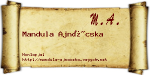 Mandula Ajnácska névjegykártya